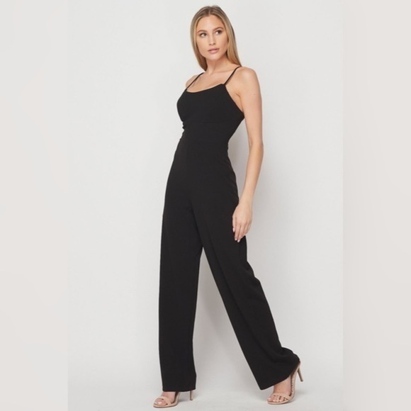 Teeze Me Spaghetti Strap Strappy Back Tie Jumpsuit - Picture 3 of 9